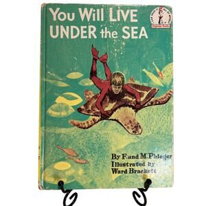 VTG 1966 You Will Live Under the Sea Book by Phleger, Seuss Beginner Book, HC